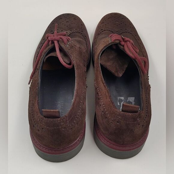 Hugo Boss Oxford Bokio Wingtip Men's Brown Suede Brogue Shoes Sz 41 - Picture 13 of 16